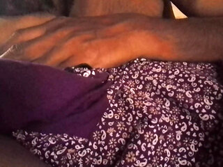 Tamil village girl's breasts are sucked and massaged by her husband