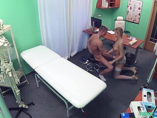 Hot Nurse gets creampied in fake hospital