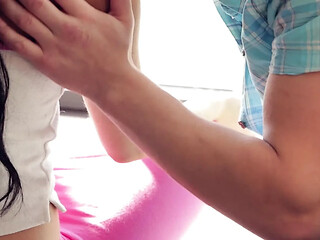 Amateur homemade GF gets fingered and licked clean after a dripping creampie