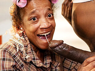 BBC Destroys Fat Ebony Granny Anal - Rough Mature Fuck & Cumshot