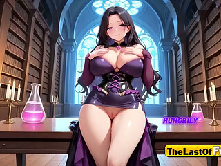 Eternal Youth MILF Sorceress with Perfect Curves Gets Fucked in the Forbidden Library - AI ANIMATION