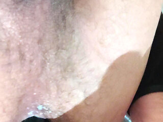 Jerking off with butt plug