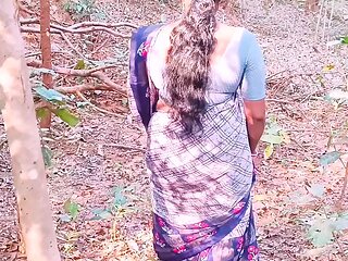 Desi jungle sex. Beautiful bhabi fucking husbend's brother big dick in forest. Telugu dirty talks.