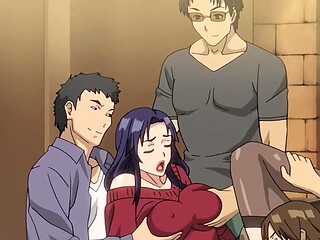 Cougar, group sex, hentai