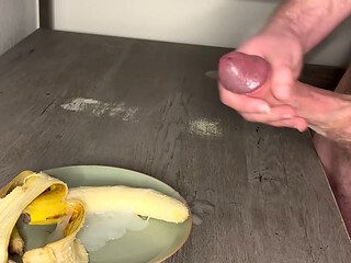 Hunk Drenches His Snack in Load After Load