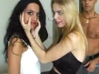 Rocco and Nacho fucking two girls: Blowjob, Hardcore  Groupsex Porn