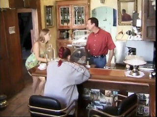 Horny dude walks in on hot babe in the restroom and gives her a good bang