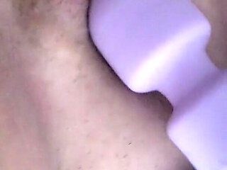 Curvy MILF in Ruffled Lingerie Masturbating with Wand Til She Cums