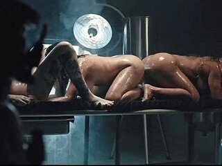 Horny lesbian threesome ass licking part1