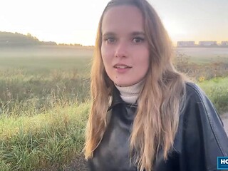 Blonde Sucks Mark Pirson Then Fucks Doggy Outdoors
