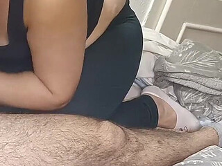 She Started to Suck My Cock and Shows Her Cum in Her Mouth