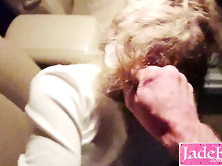 Amateur couple Jade Kink gets rough in car on Valentine's Day