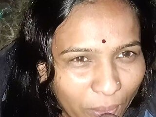 Jungle at night cum in mouth  and blowjob