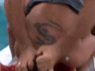 Amazing threesome near the pool