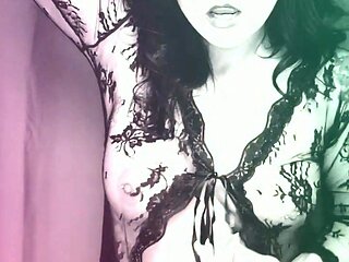 Cute curly brunette solo webcam masturbation