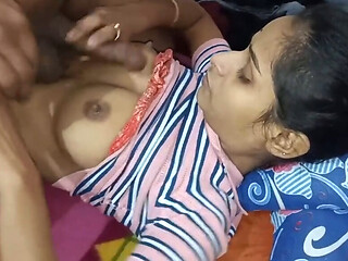 Lonesome housewife from India fucked on a colorful bed