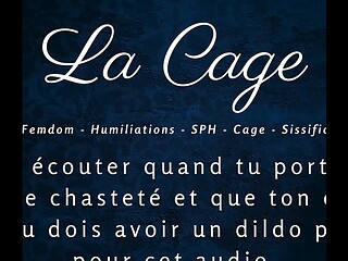 La Cage - Femdom caged anal joi