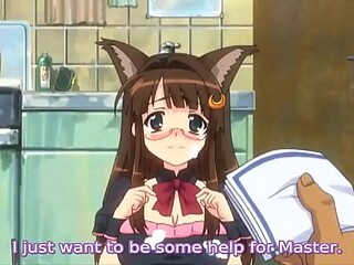Animated hentai babe gives a deepthroat blowjob