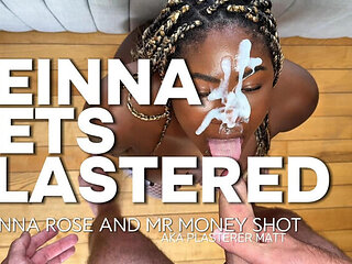 Plasterer Matt Covers Xeinna Rose's Big Tits in Cum - Hardcore Blowjob & Rough Doggystyle
