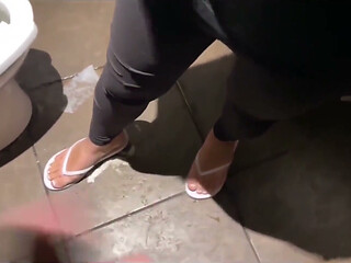 Snuck Into the Restroom for Date Night Sex