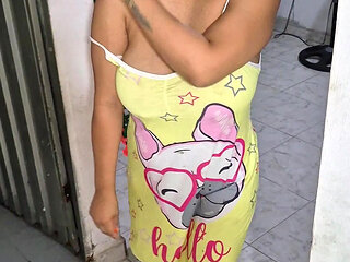 The Cleaning Girl Is Ready to Suck Cock and Show off Her Big Tits Full of Milk