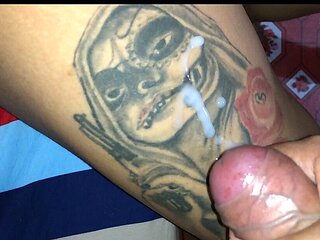 Cumshot on My Tattoo