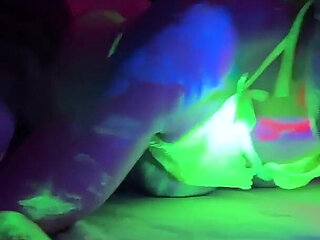Full Video - Glow Party! Bukkake Gangbang for Cum-hungry Slut - Cliff Media Productions