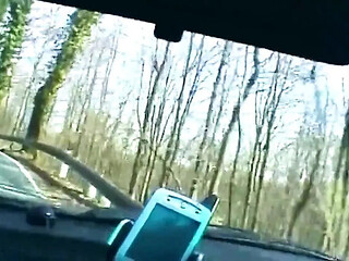 Blonde Amateur Sucks Cock and Shows Wet Pussy in Car