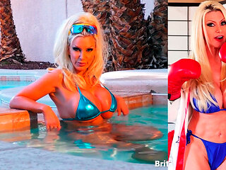 Blonde Beauty Brittany Andrews Enjoys Masturbating By The Pool!