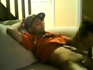 Daddy Gives Twink Thug His First BJ