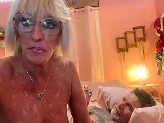 Dannyboy Fucks Busty Blonde Jennigurl - Amateur Blowjob & Deep Throat with Huge Natural Tits