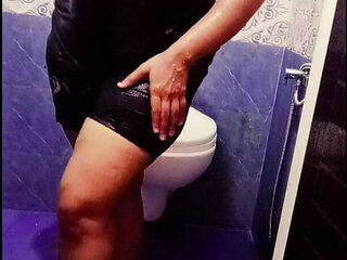 Indian Big Boobs Step Sister Arya in Bathroom