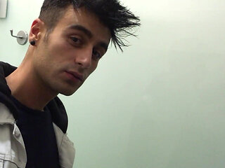 Fat Cock with Fat Balls Pissing at the Shopping Mall