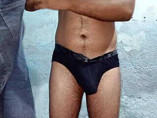 Bisexual indian male striping and cumming.