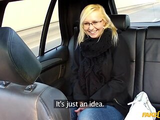 Nerdy Blonde Skunk In Glasses Gets Back At Cheating Boyfriend By Fucking Cabbie - Emily Sweet