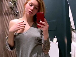 Amateur striptease and Solo masturbation