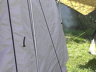 Risky Camping Masturbation - Almost Caught Outdoors