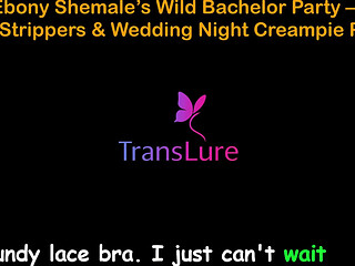 English Audio Sex Story - Tall Ebony Shemale's Wild Bachelor Party - Huge Cock Strippers & Wedding Night Creampie - 5