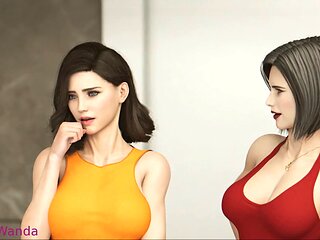 Japanese babe Misskitty2k strutting in high heels and stockings, diving into a wild fantasy