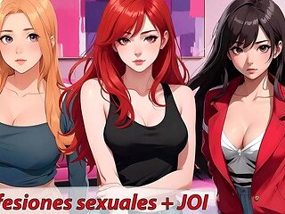 Super JOI hentai. Verdad o reto en la pijamada. Instrucciones para paja en espa&ntilde_ol.