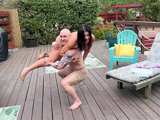 Nude Lift and Carry Featuring Nadia White and Baxx