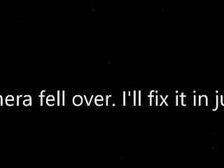 Solo - Cumming with a Giant Black Dildo