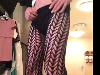 Sissy Crossdresser Plays with Sex Toy