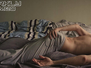 Morning Routine. Horny Daddy Pulls off His Gray Pants and Pillow Humping Imagining Your Tight Hole