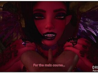 Giant Succubus Queen Femdom Pov ( Giantess , Miniguy, Vore, Role Reversal, Macro Fetish, Monster Girl Animation)