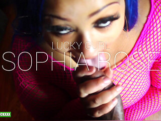 Lucky Gurl Sophia Rose - Sexy Black BBW Makes a BBC Cum Twice