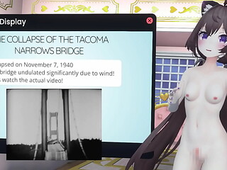 [Naked VTuber Lecture] A Pendulum Whose Amplitude Increases with Wind!? ~ Why Did the Tacoma Narrows Bridge Collapse? ~