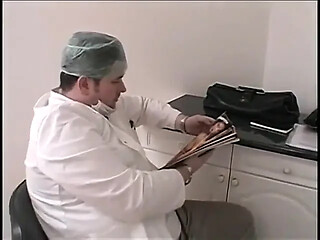 Men dressed as doctors use a huge dildo on a helpless male patient in the