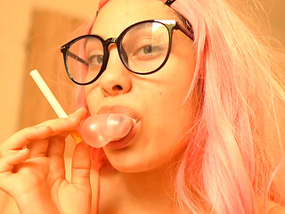 Your Stepmother Is Chewing Gum and Blowing Bubbles, Then She Smokes a Cigarette, Exhaling Smoke While She Chews, and Blows