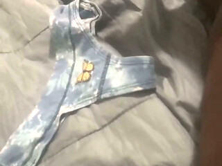 SOMEONE LEAVE PANTIES ON STAIRWAY FOR STRANGERS TO CUM ON THEM